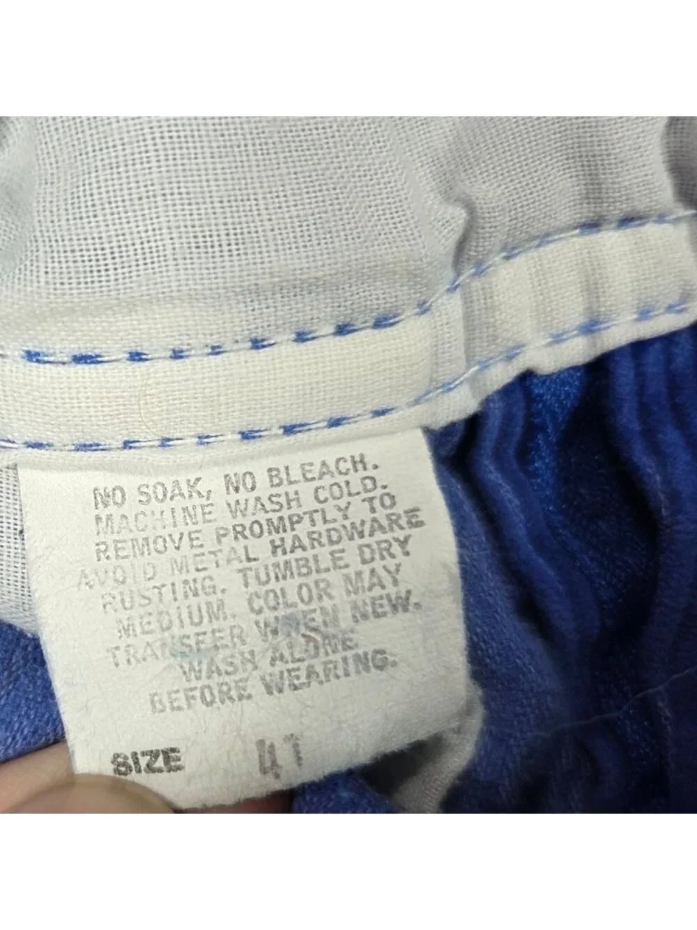 Vintage Oshkosh Bgosh Overalls Boys 4T Blue Corduroy Vestbak USA Made